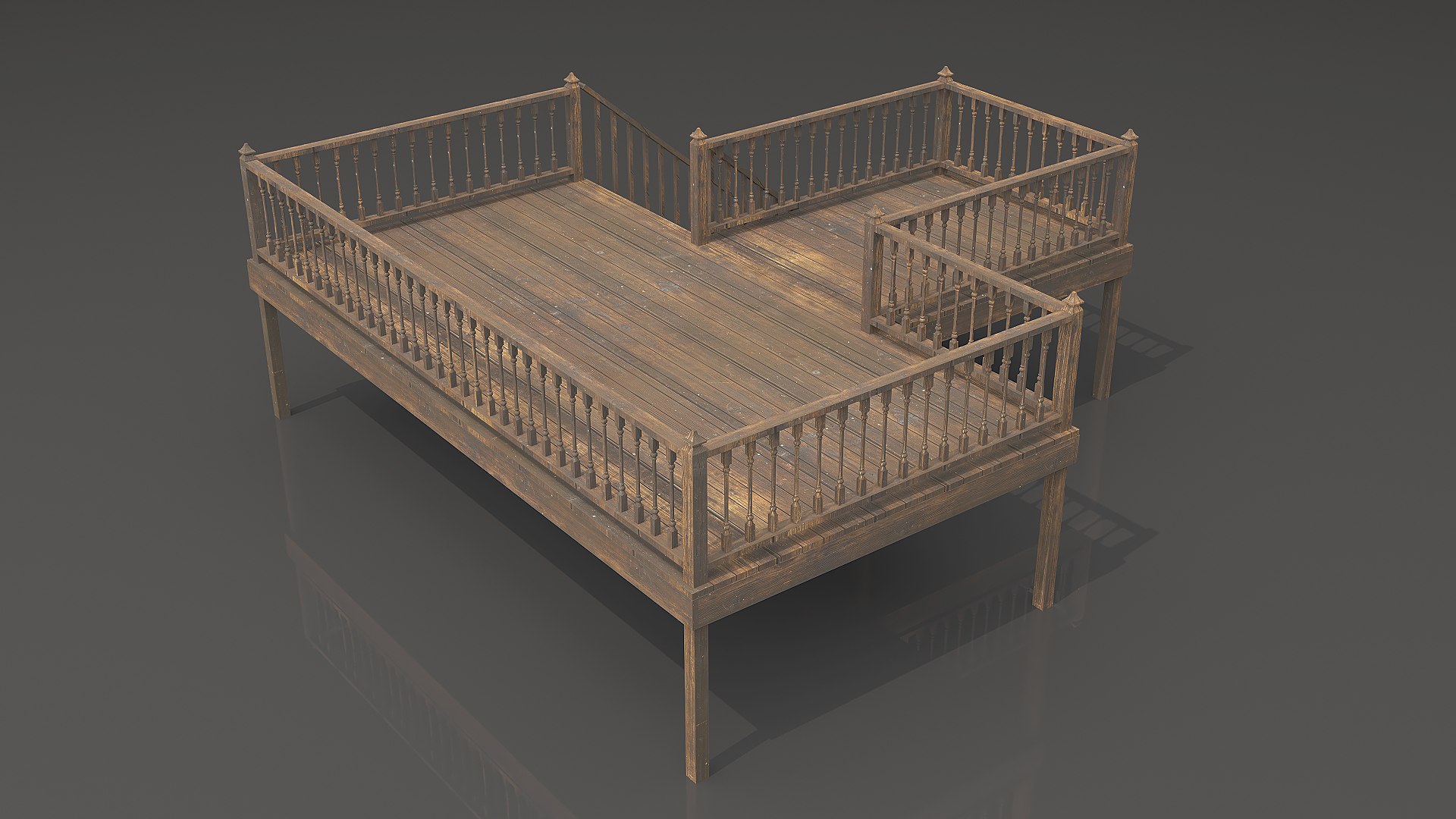 3D Wood Veranda 2 Model - TurboSquid 2136468
