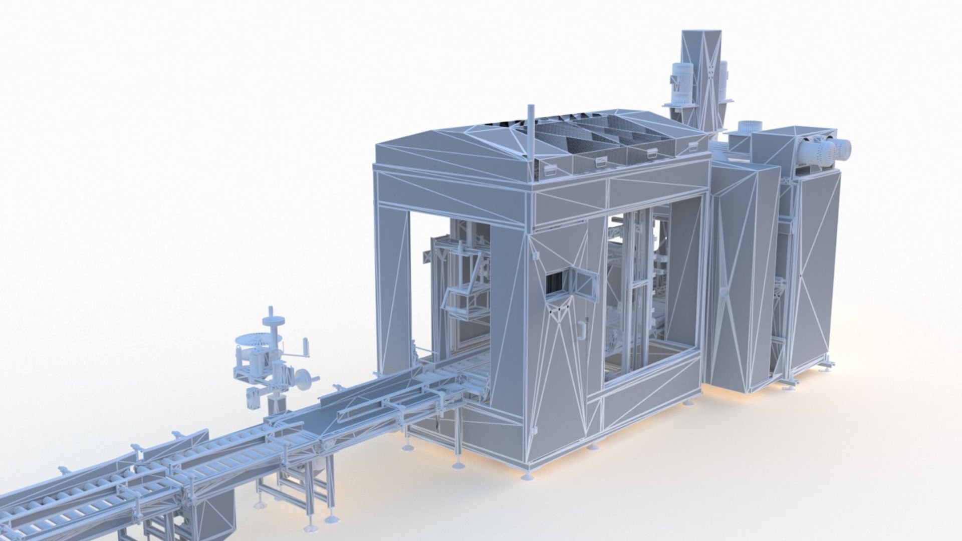 3D Industrial Packaging Production Line Model - TurboSquid 2439052