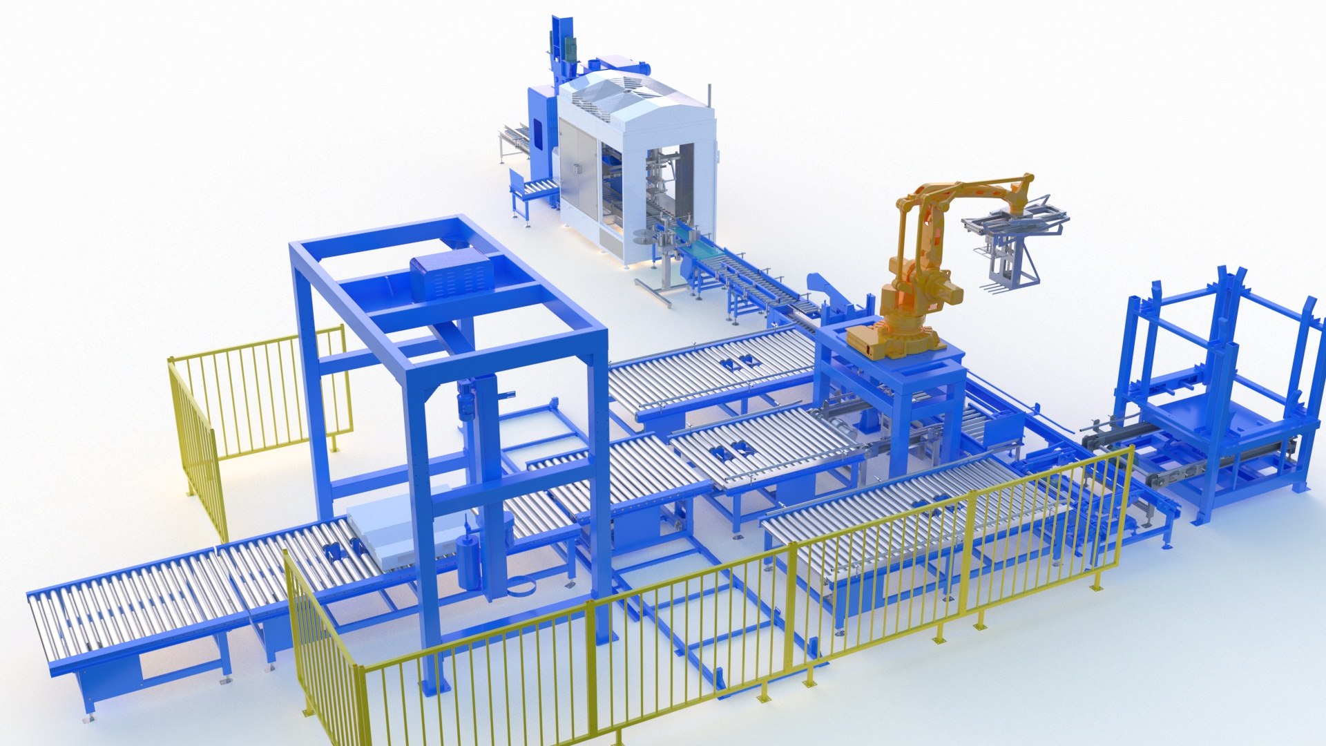3D Industrial Packaging Production Line Model - TurboSquid 2439052