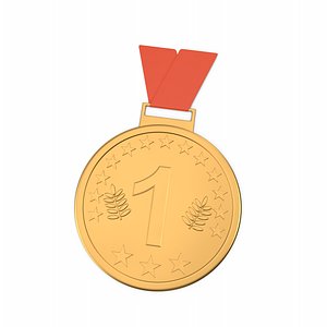 3D Golden Medal