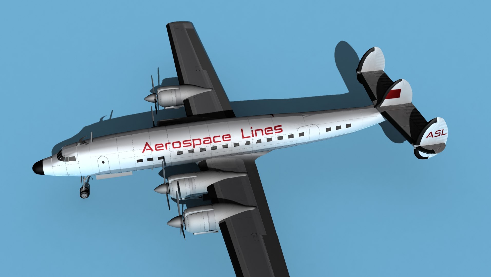 Lockheed L1649 Star Liner Aerospace Lines 3D Model - TurboSquid 1921226