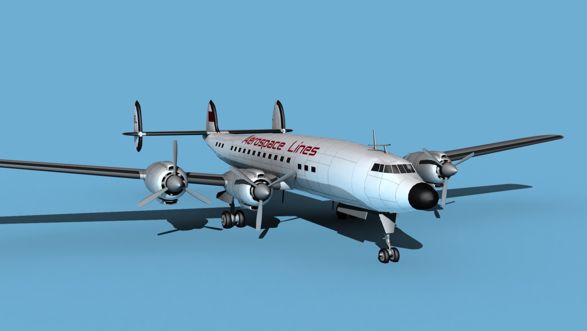 Lockheed L1649 Star Liner Aerospace Lines 3D Model - TurboSquid 1921226