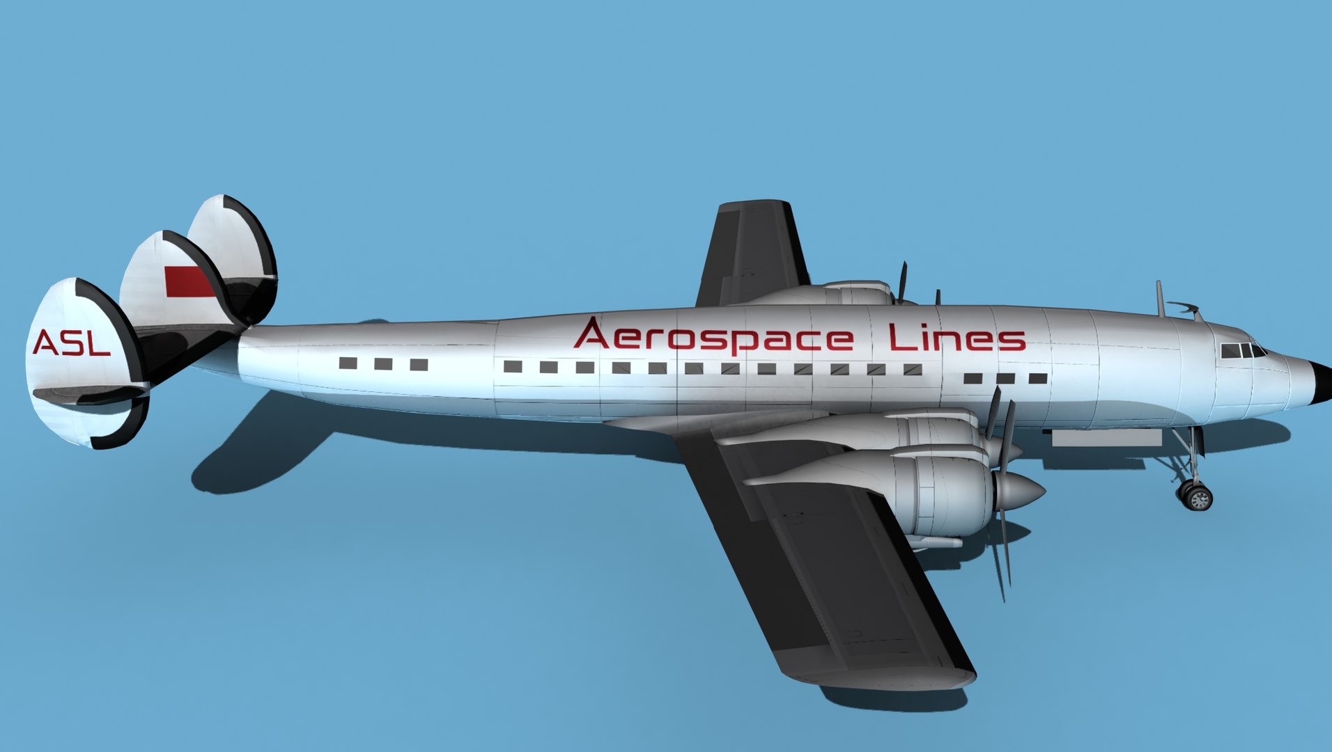 Lockheed L1649 Star Liner Aerospace Lines 3D Model - TurboSquid 1921226