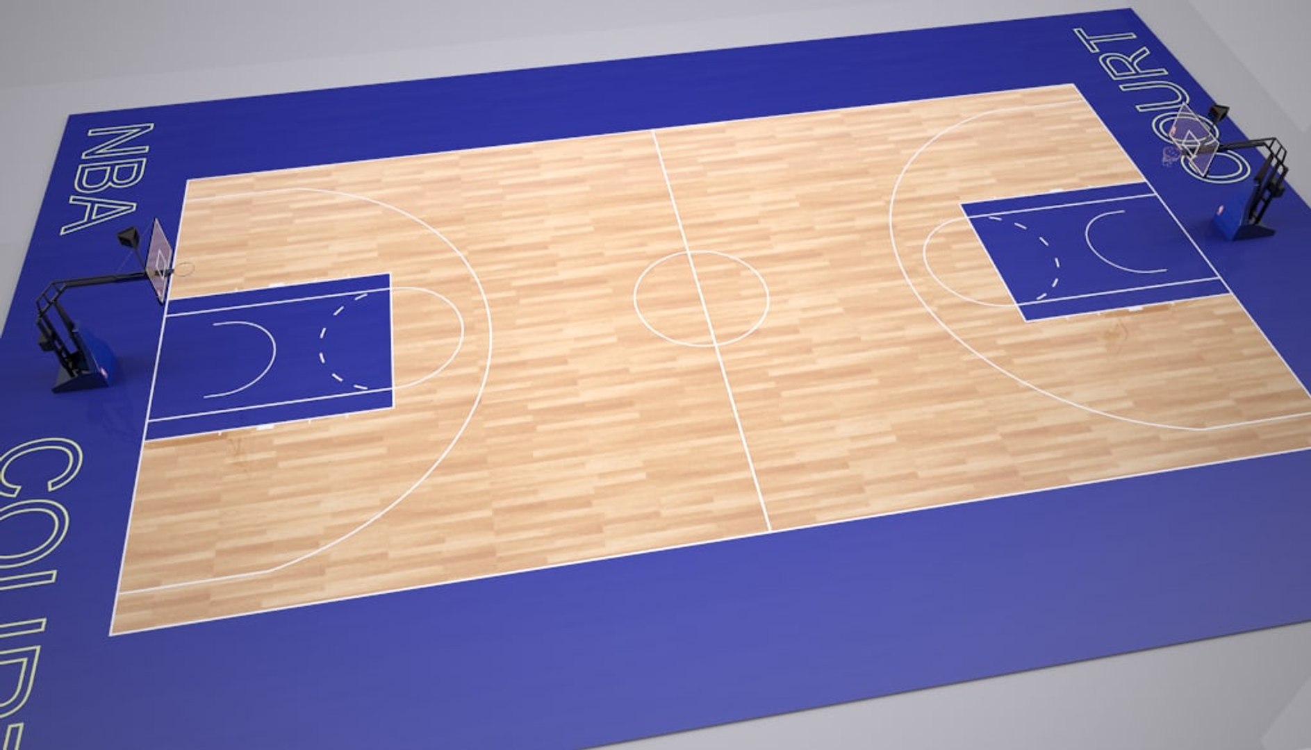 3ds Max Basketball Court