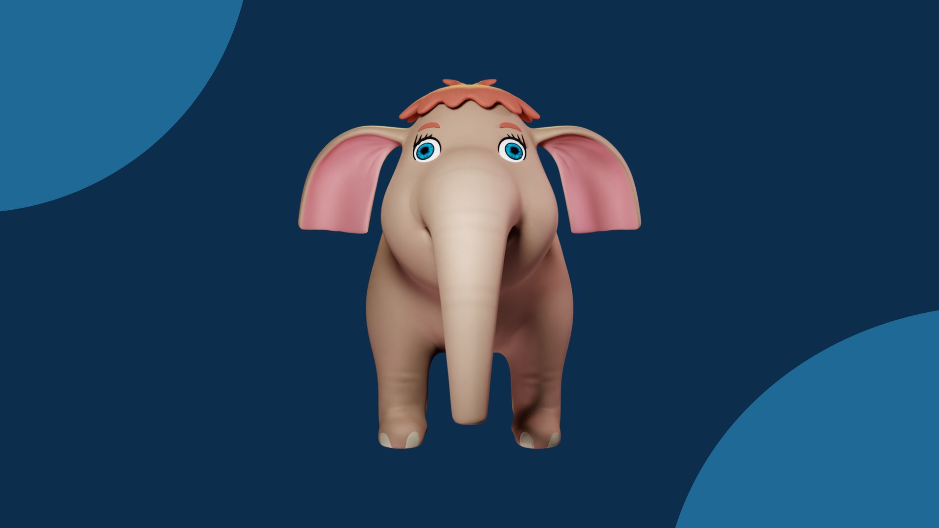 Elephant 3D Cartoon Rigged Model - Blender 3D - TurboSquid 2222099