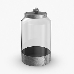 glass food canisters - 3D model