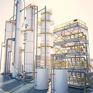 3D model small industrial oil