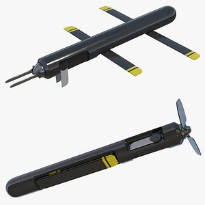 Fixed Wing Combat UAV with Folding Stabilizers