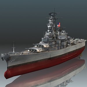 uss wisconsin bb-64 3D model