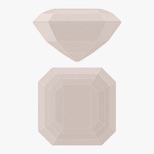 ASSCHER Cut Diamond - 3D Printable