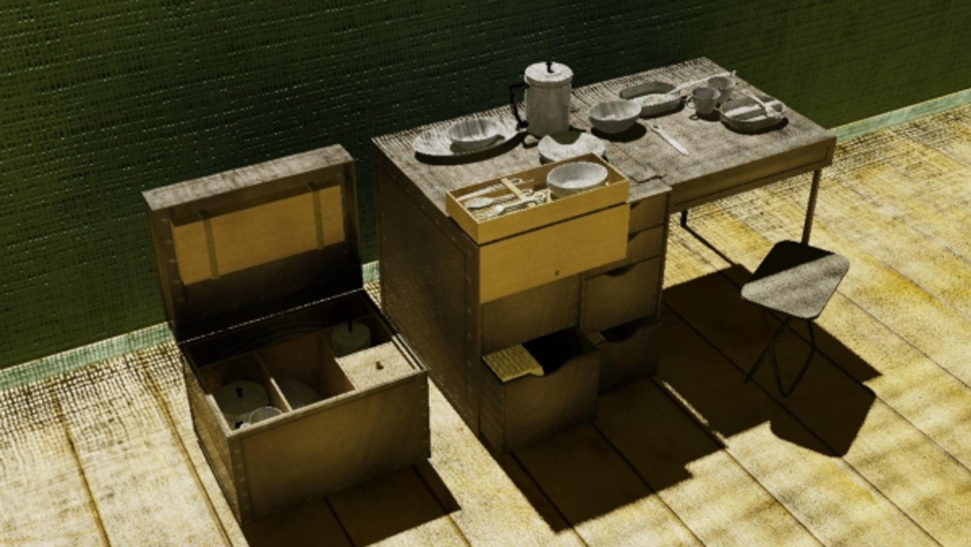 Vietnam Mess Kit 3d Model