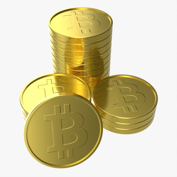 3D model Bitcoin Coin stack