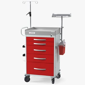 Detecto Medical Cart with Defibrillator Shelf