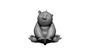 panda cartoon 3D model