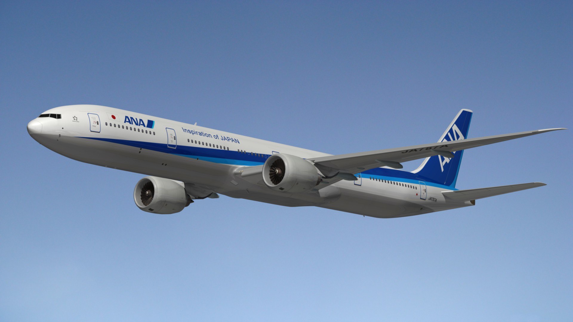 Boeing 777 Ana Airways Model - TurboSquid 1654375