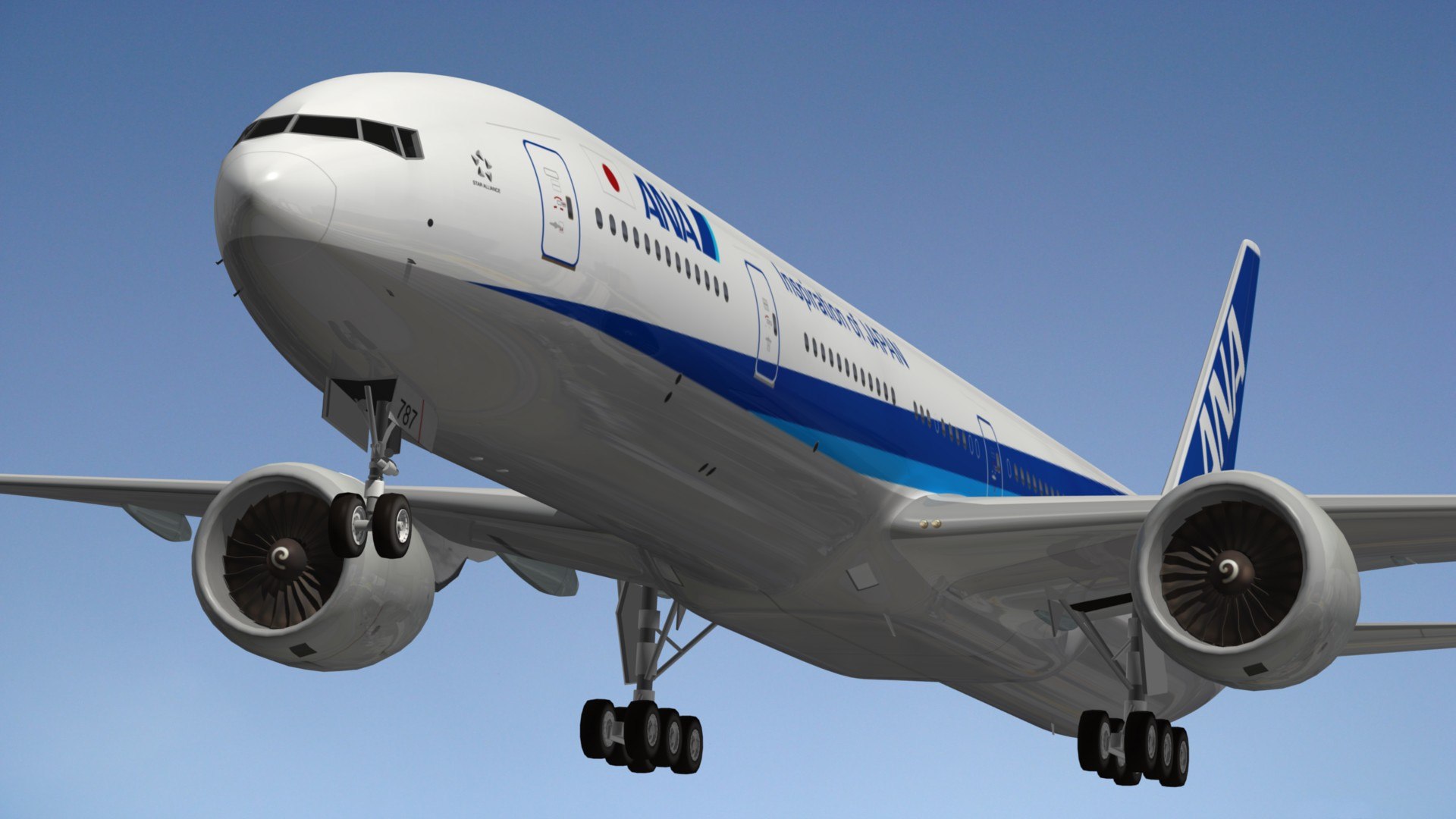 Boeing 777 Ana Airways Model - TurboSquid 1654375