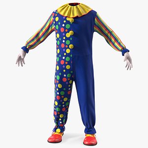 3D Carnival Clown Costume model