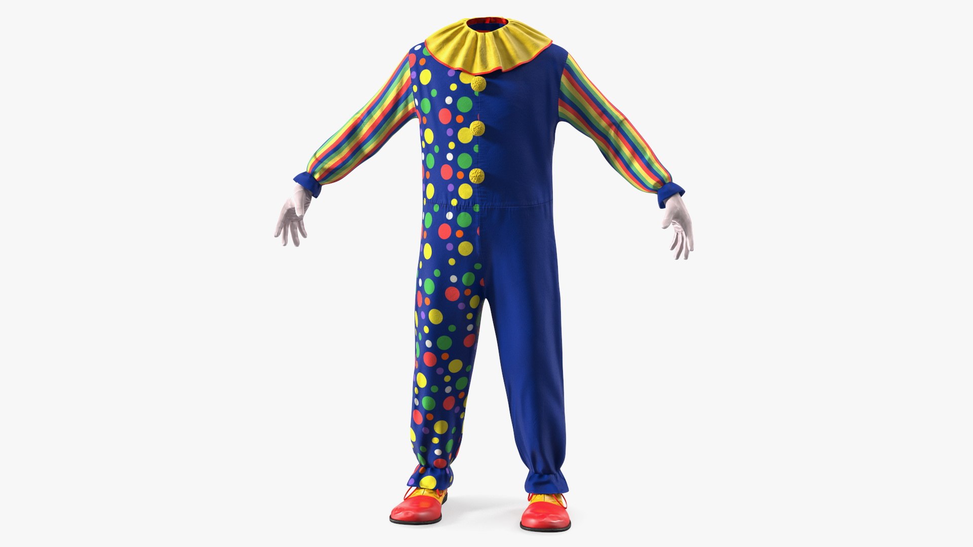 Carnival Clown Costume 3D model preview