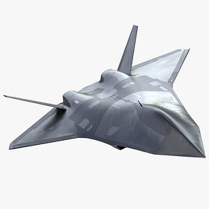 3D Future Drone Jet Fighter Concept 2050 model