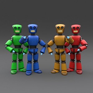 3d model robot rigged
