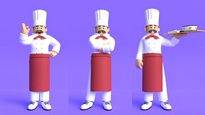 Minimal Chef 3D Cartoon Character model