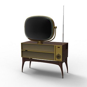 3dsmax vintage television predicta