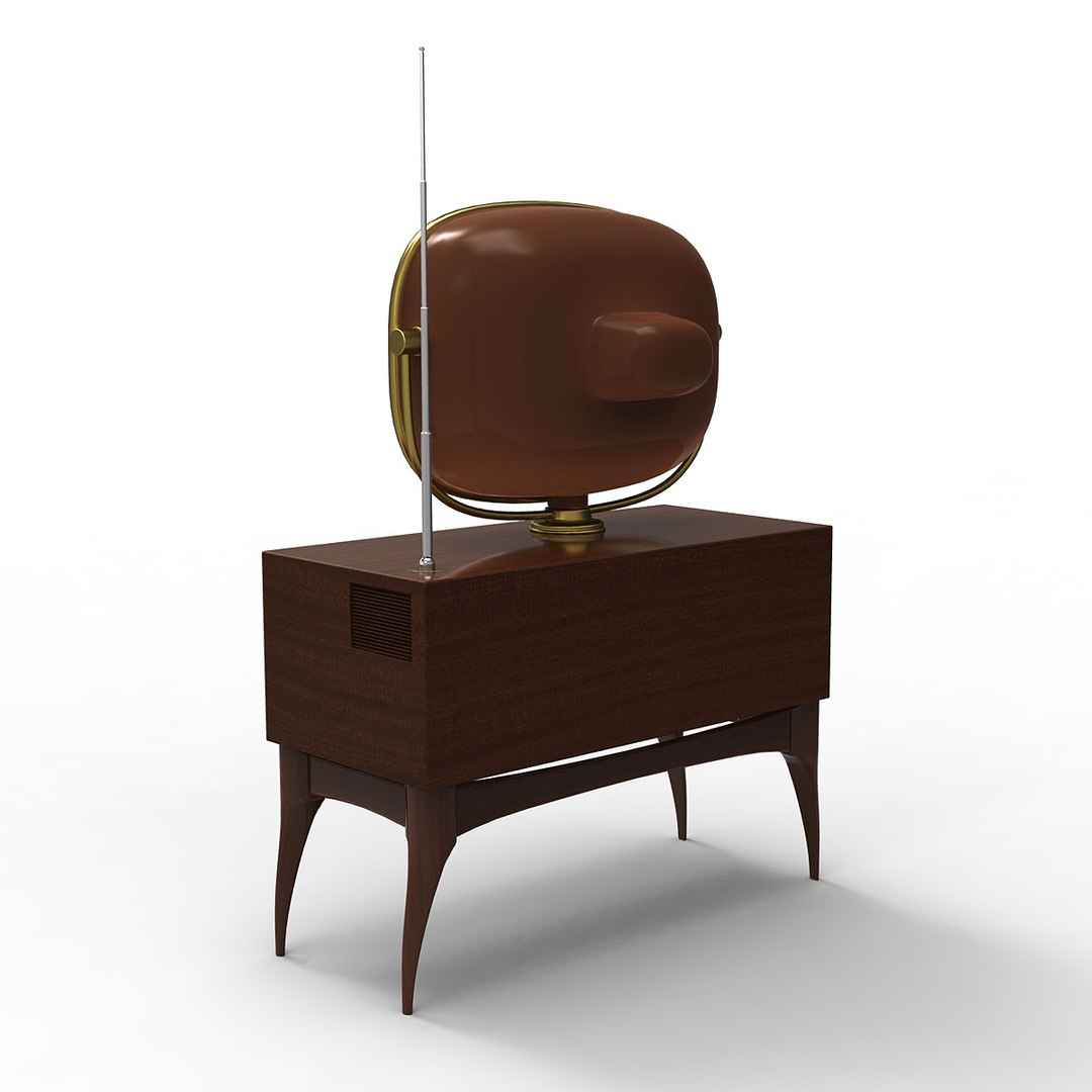 3dsmax vintage television predicta