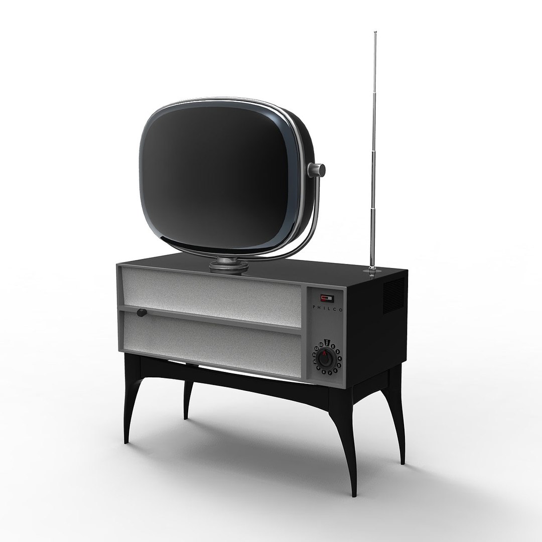 3dsmax vintage television predicta