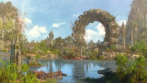 Ancient StarGate Environment 3D model