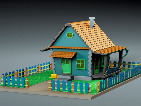 Cartoon house 3D model - TurboSquid 1193364