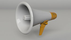 3D megaphone electronic bullhorn model