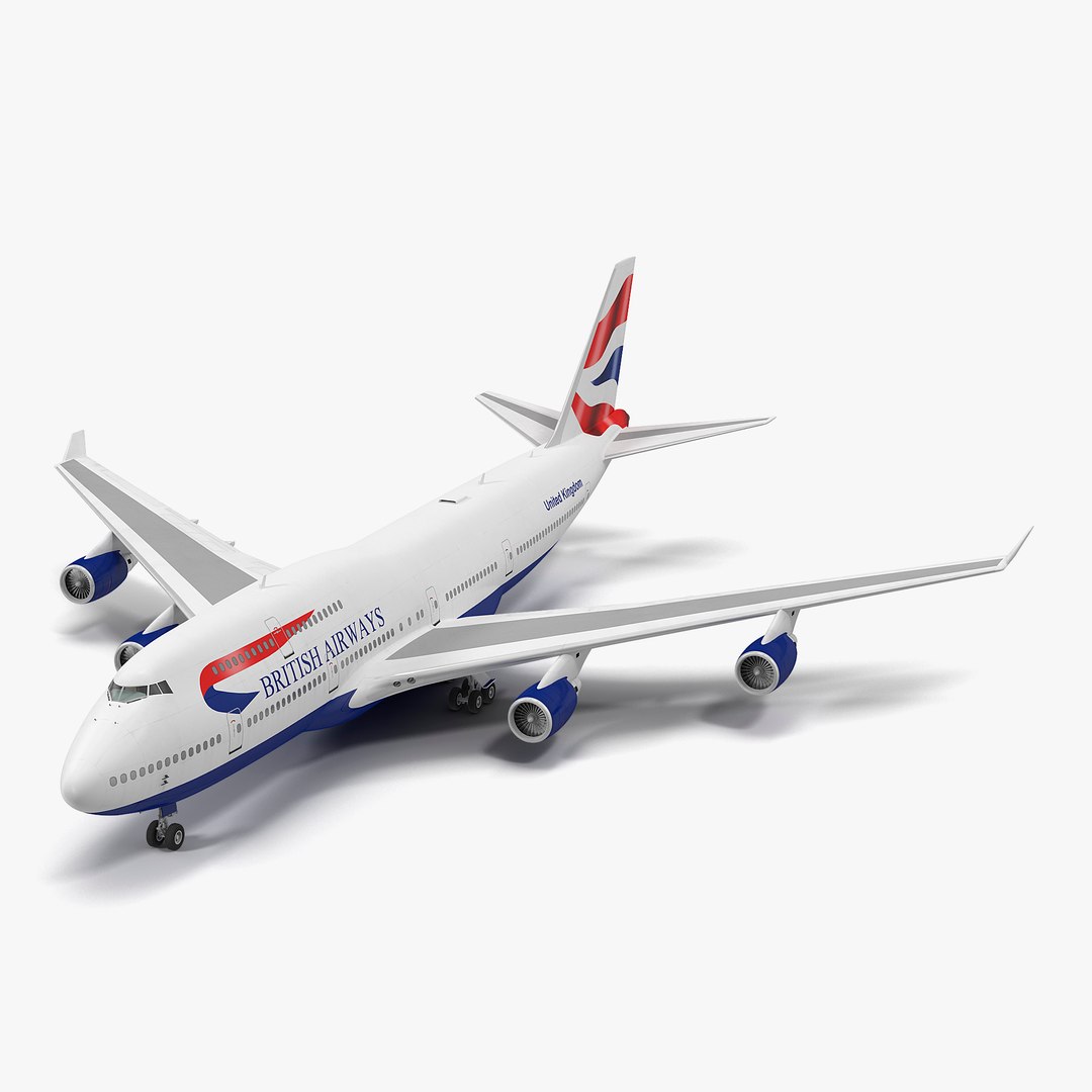 Boeing 747-400ER British Airways 3D Model 3D model preview