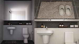 restroom interior decor 3D model