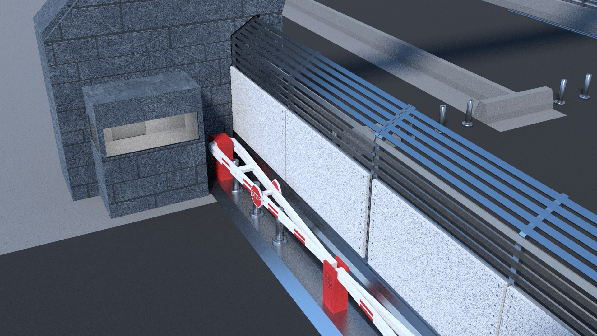 Modular Compound Fence Obj