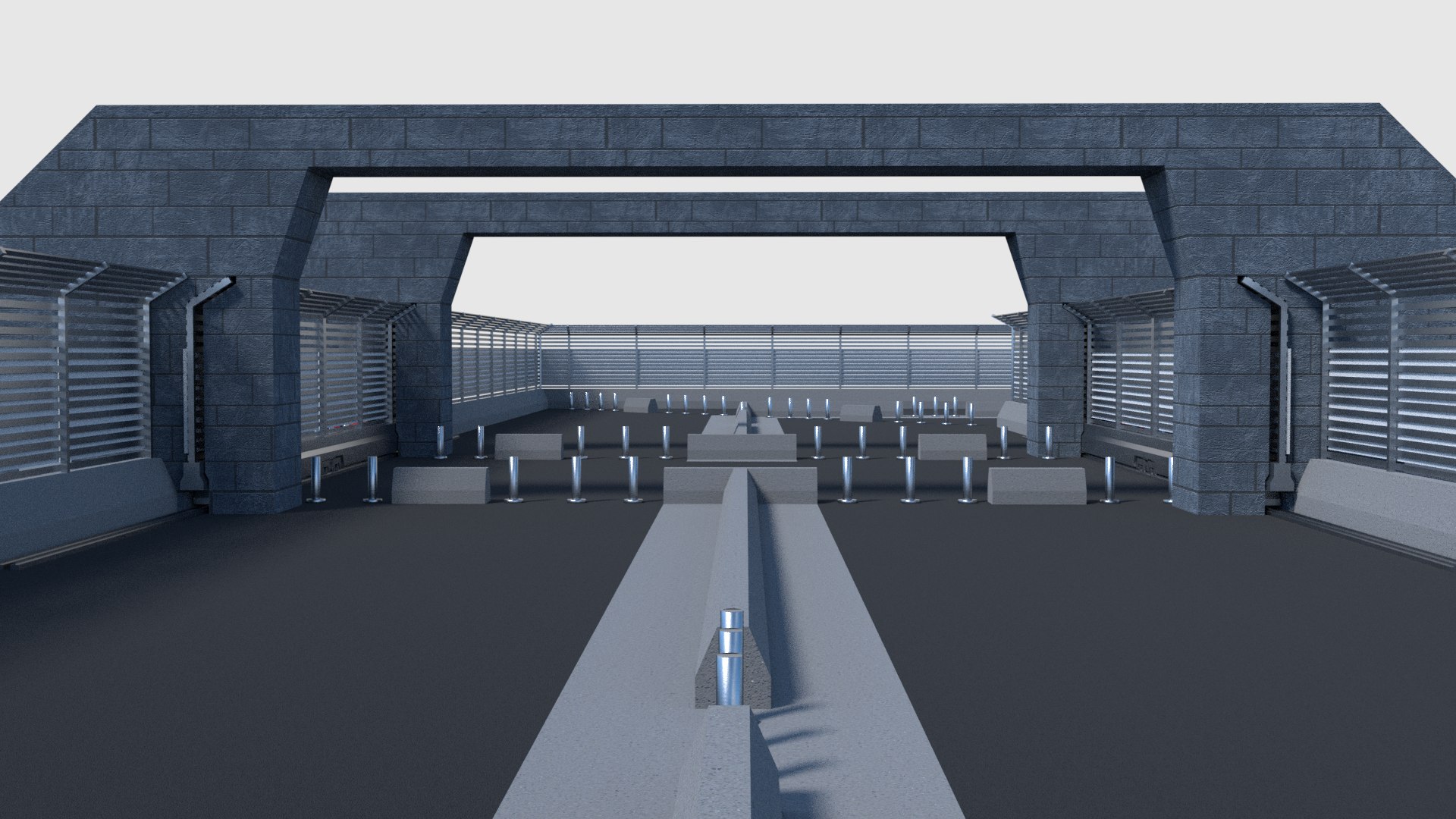 Modular Compound Fence Obj