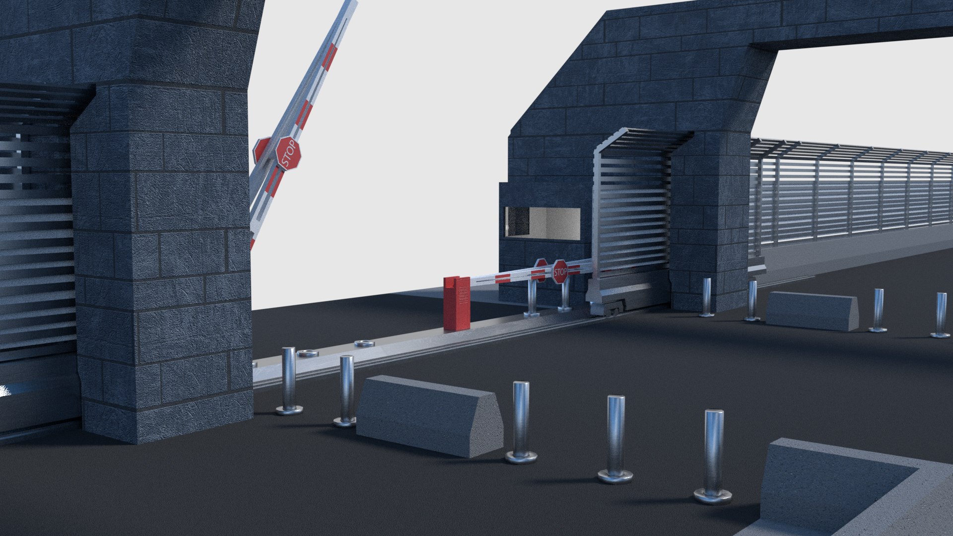 Modular Compound Fence Obj