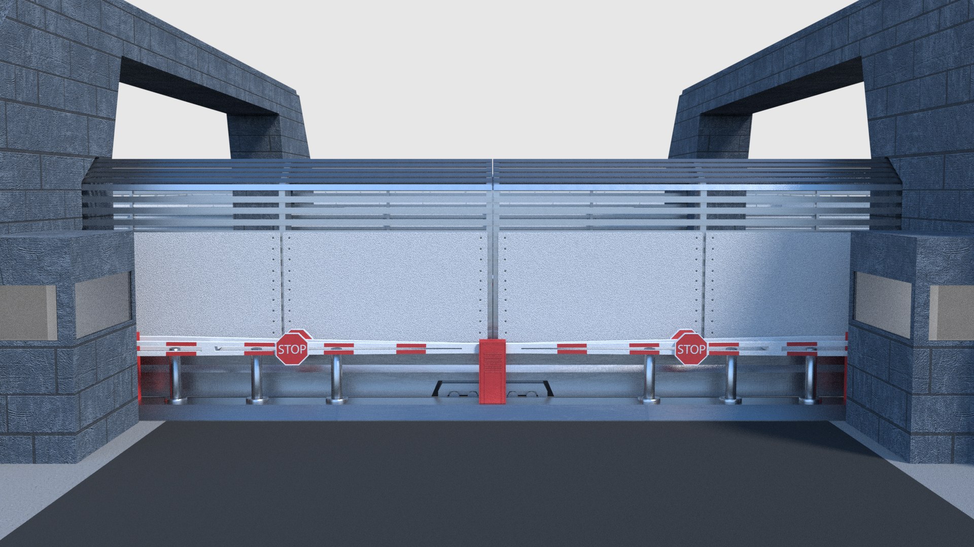 Modular Compound Fence Obj