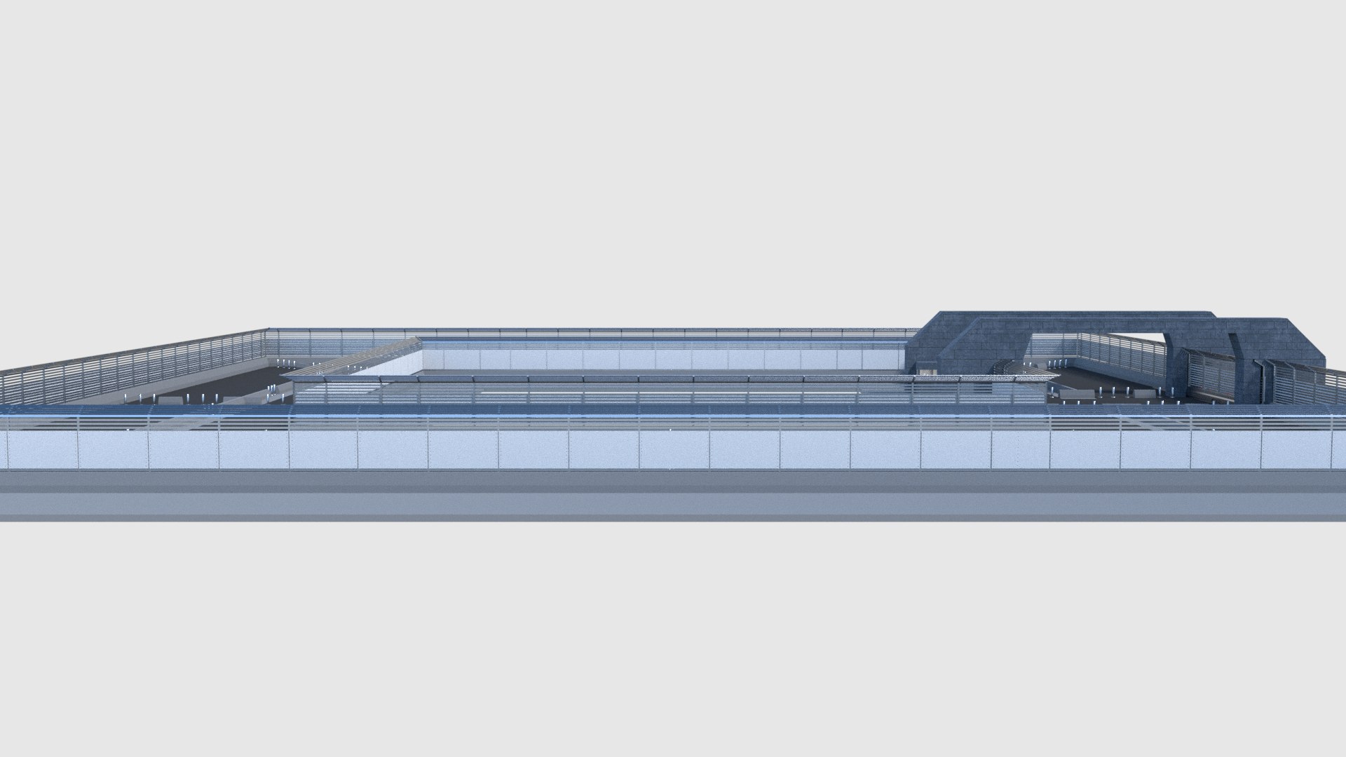 Modular Compound Fence Obj