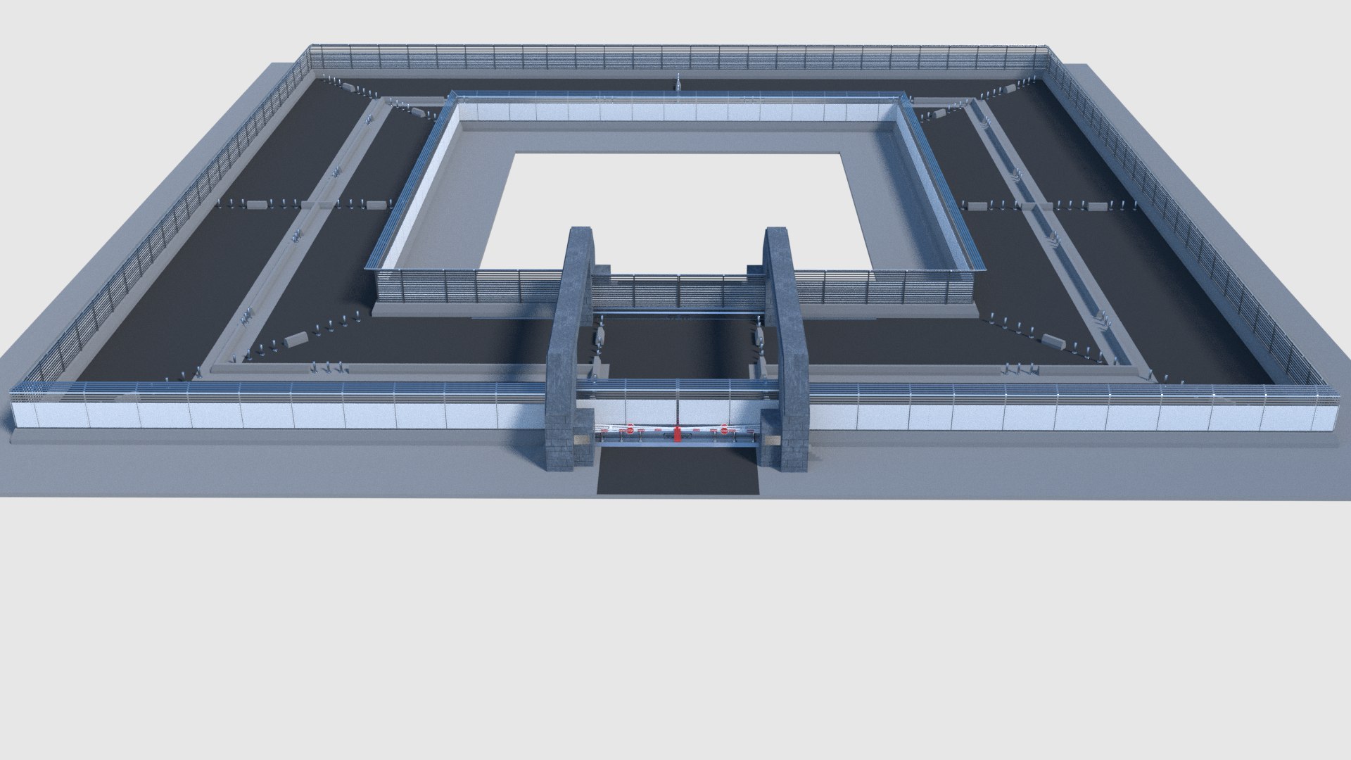 Modular Compound Fence Obj