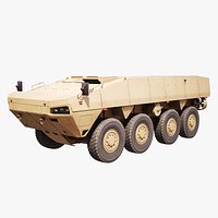 KTO Rosomak Patria AMV Base Hull Desert Camo PBR LODs