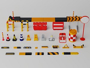 Traffic safety guardrails and traffic cones