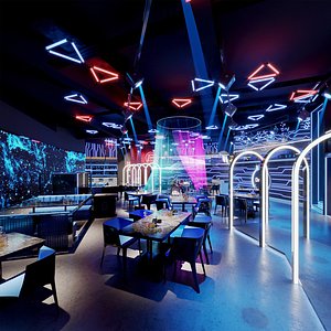 3D Bar Restaurant Design 04 model