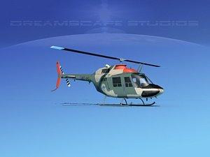 3D model rotor oh-58 bell 206