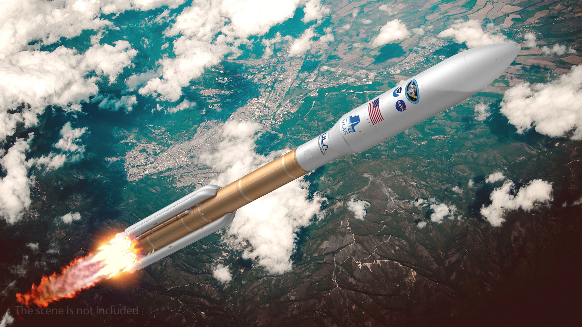 Atlas 500 Series Expendable Launch Vehicle 3D model preview