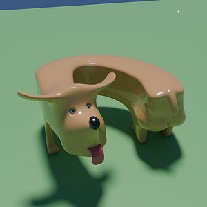 Cartoon crooked dog model