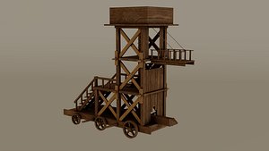 3D Mediavel Siege Tower model