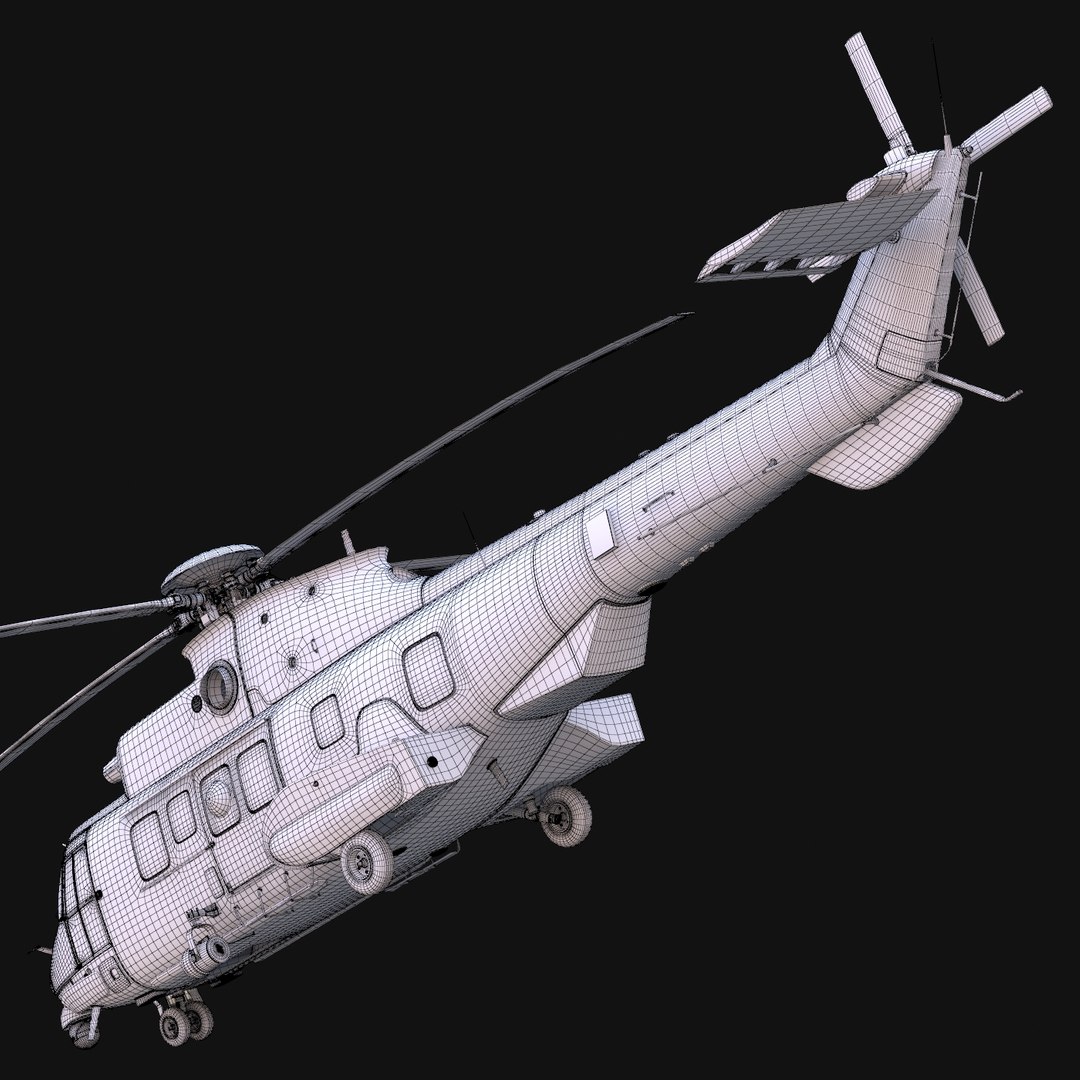 Eurocopter As332l2 Super Puma 3d Model