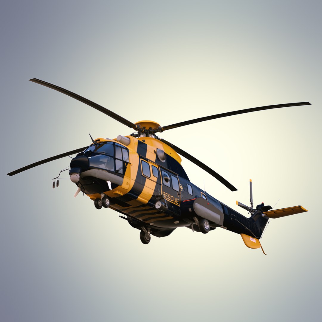 Eurocopter As332l2 Super Puma 3d Model