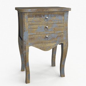 3D Promenade Painted Accent Table Antique Grey