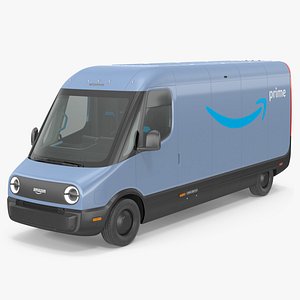 3D Amazon Electric Delivery Van Rigged